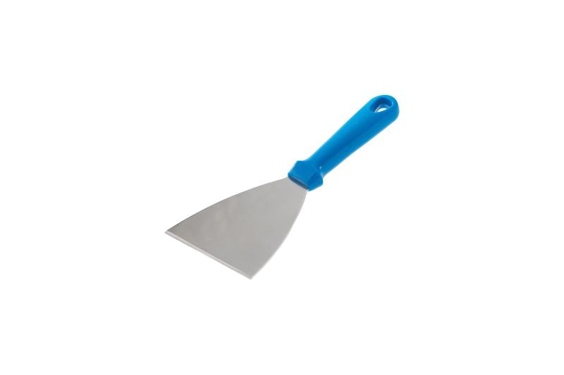 Gi.Metal - spatola triangolare / stecca rigida, lama acciaio inox, manico plastica, certificato alimentare, dimensioni lama cm. 11X10