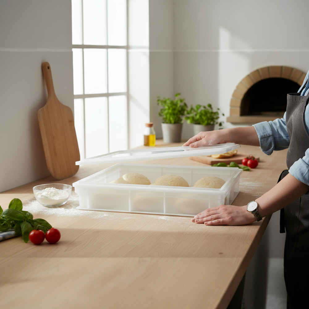 Cassetta per Lievitazione Pizza e Pane + coperchio 60x40x13H