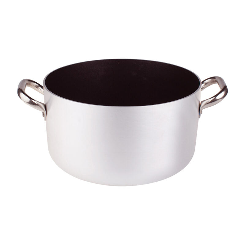 Pentole Agnelli - Casseruola antiaderente alta in alluminio 3mm – 2 maniglie Casseruola alta in alluminio 3mm
Antiaderente interno
2 maniglie in acciaio Inox
Adatta per i piani cottura a gas, elettrica e radiante.
Diametro: Ø36