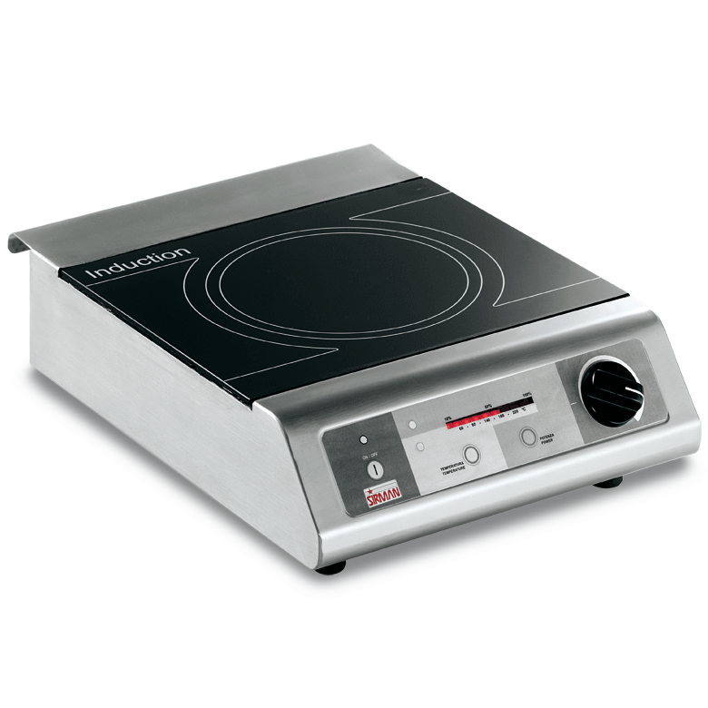 Sirman - PI 2.5 KW Facilmente installabili in qualsiasi piano liscio presente in cucina, nei ristoranti e nelle sale da pranzo come dimostrazione, o la preparazione di piatti particolari di fronte ai clienti. - Dotate di pulsantiera digitale graduata. - E